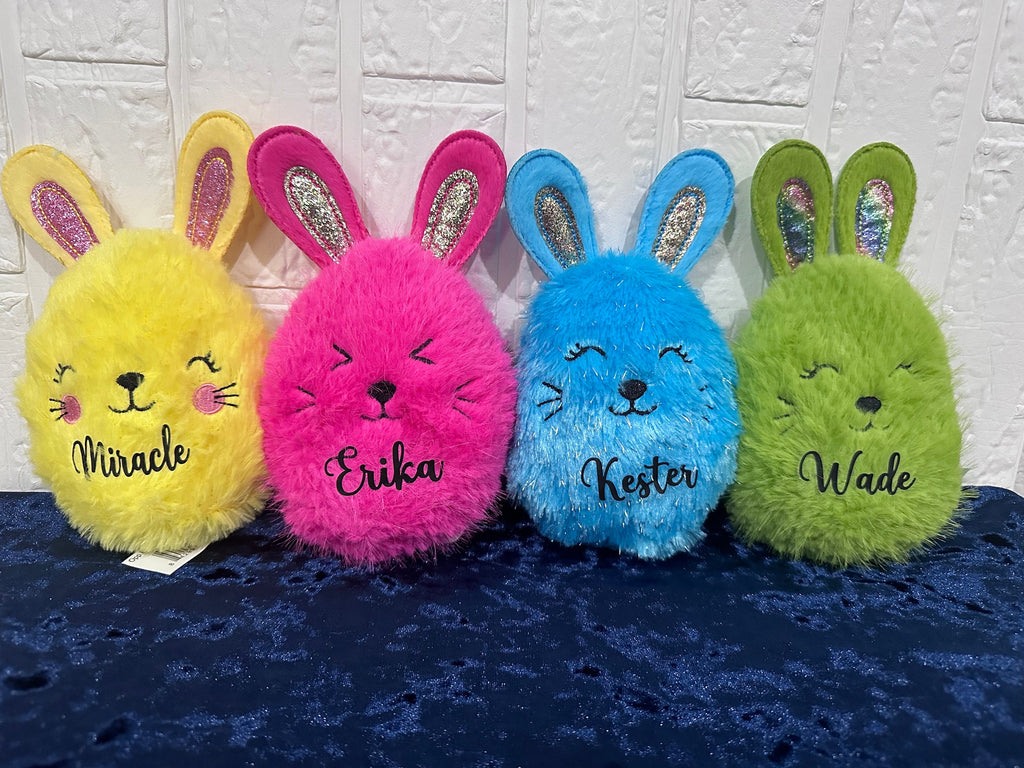 Personalized Easter Bunny, Easter Plush Personalized, Easter Bunny, Easter Goodies, Easter Classroom Favors, Easter Basket Stuffer, Easter