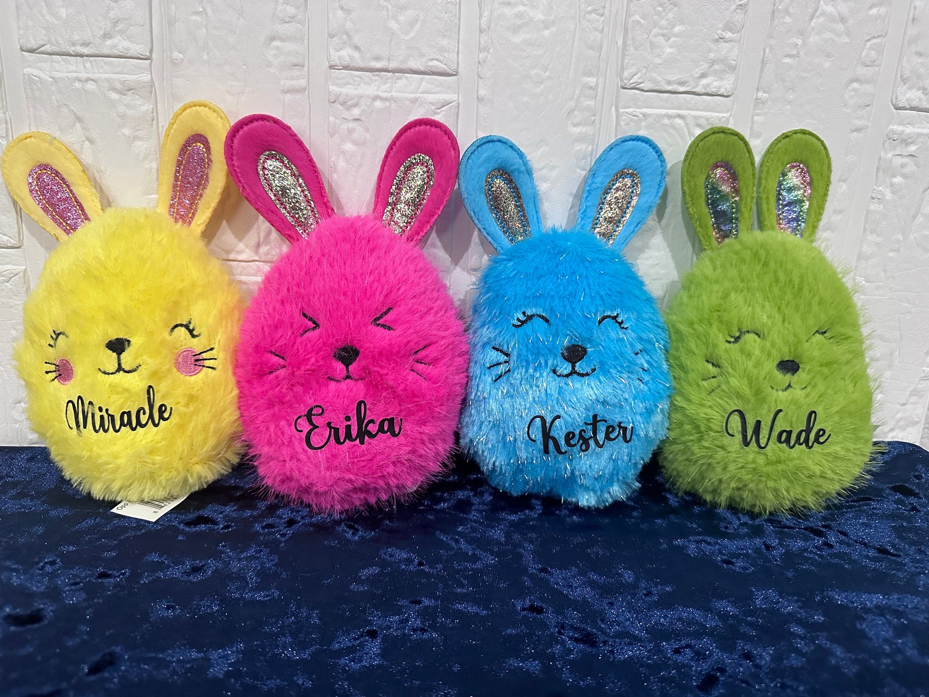 Personalized Easter Bunny, Easter Plush Personalized, Easter Bunny, Easter Goodies, Easter Classroom Favors, Easter Basket Stuffer, Easter