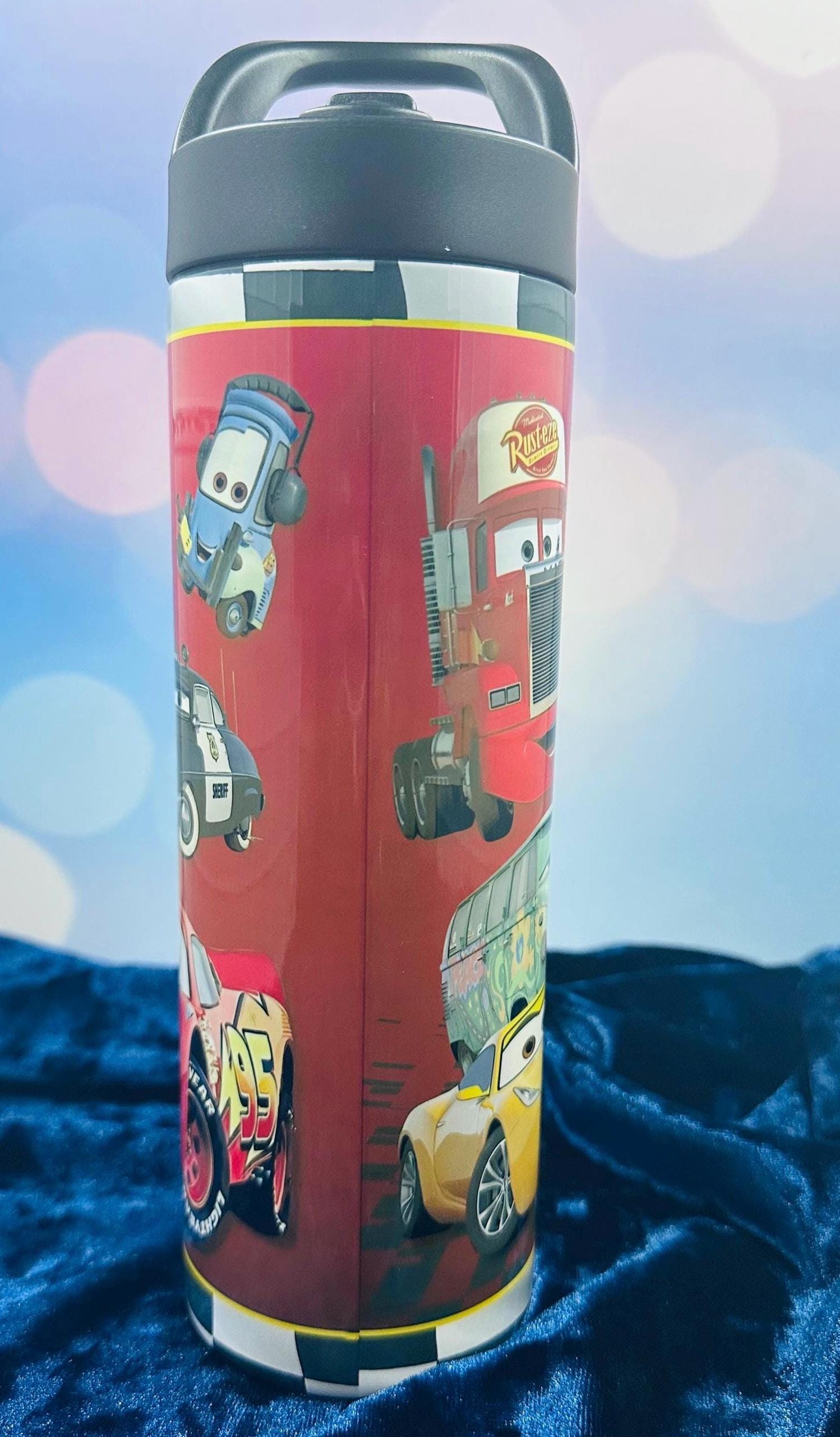 Cars Water Tumbler, Custom Water Tumbler, 16oz 20oz Custom Tumbler, Water Tumbler for Kids, School Water Bottle, Kids Return Gifts