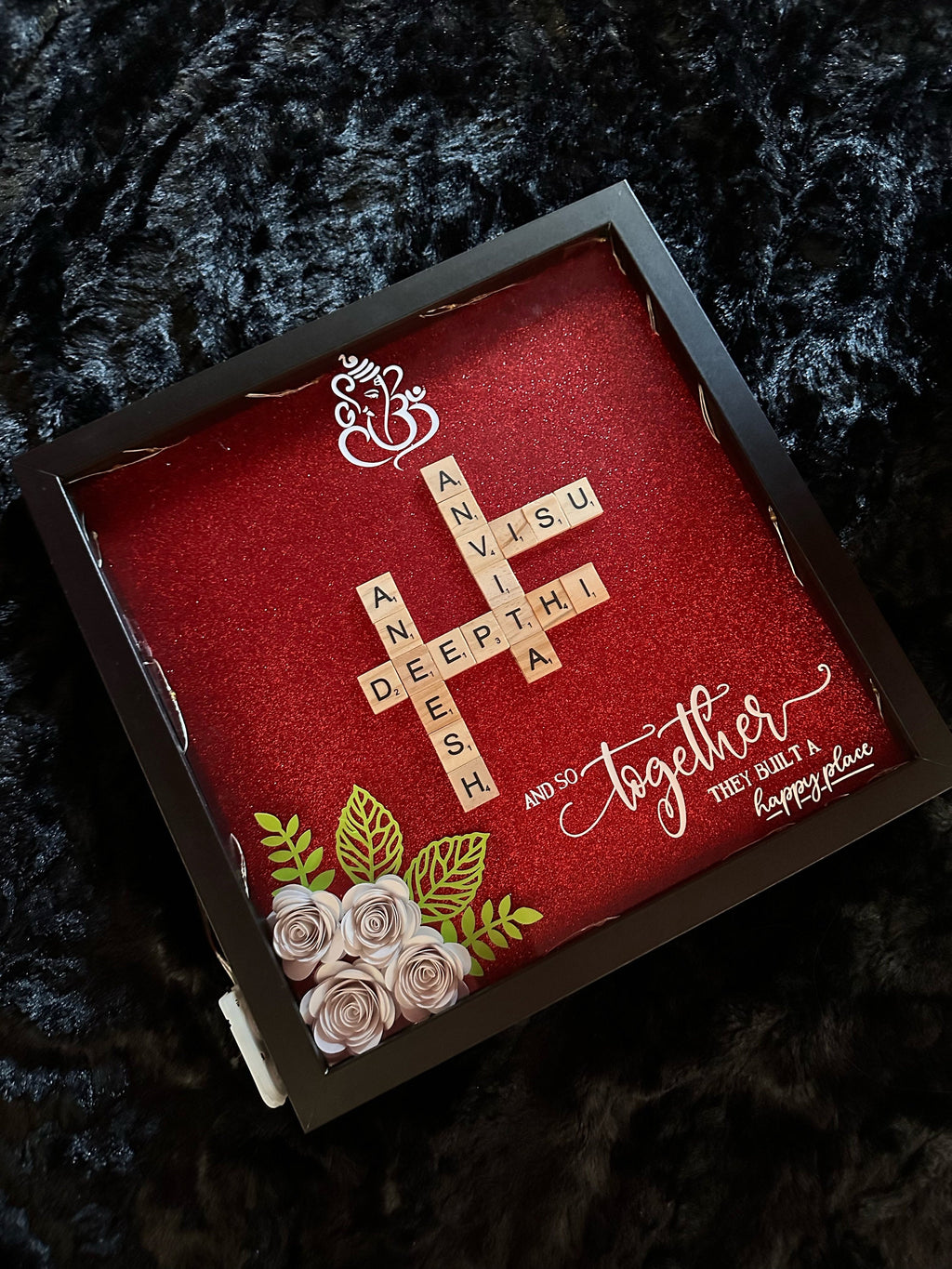 Scrabble Shadow Box, Housewarming Shadow Box, Housewarming Gifts, Shadow Box, Scarbble Family Shadow Box,Housewarming Gift