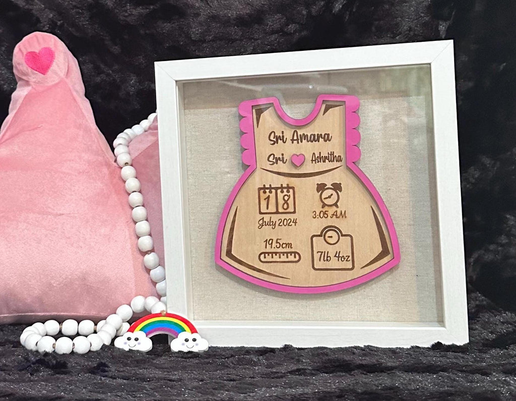 Baby Announcement Frame, Baby Announcement Sign, Baby Birth Sign, Baby Birth Stat shadow Box, Baby Name Sign, Baby Namesake Shadow Box, Gift