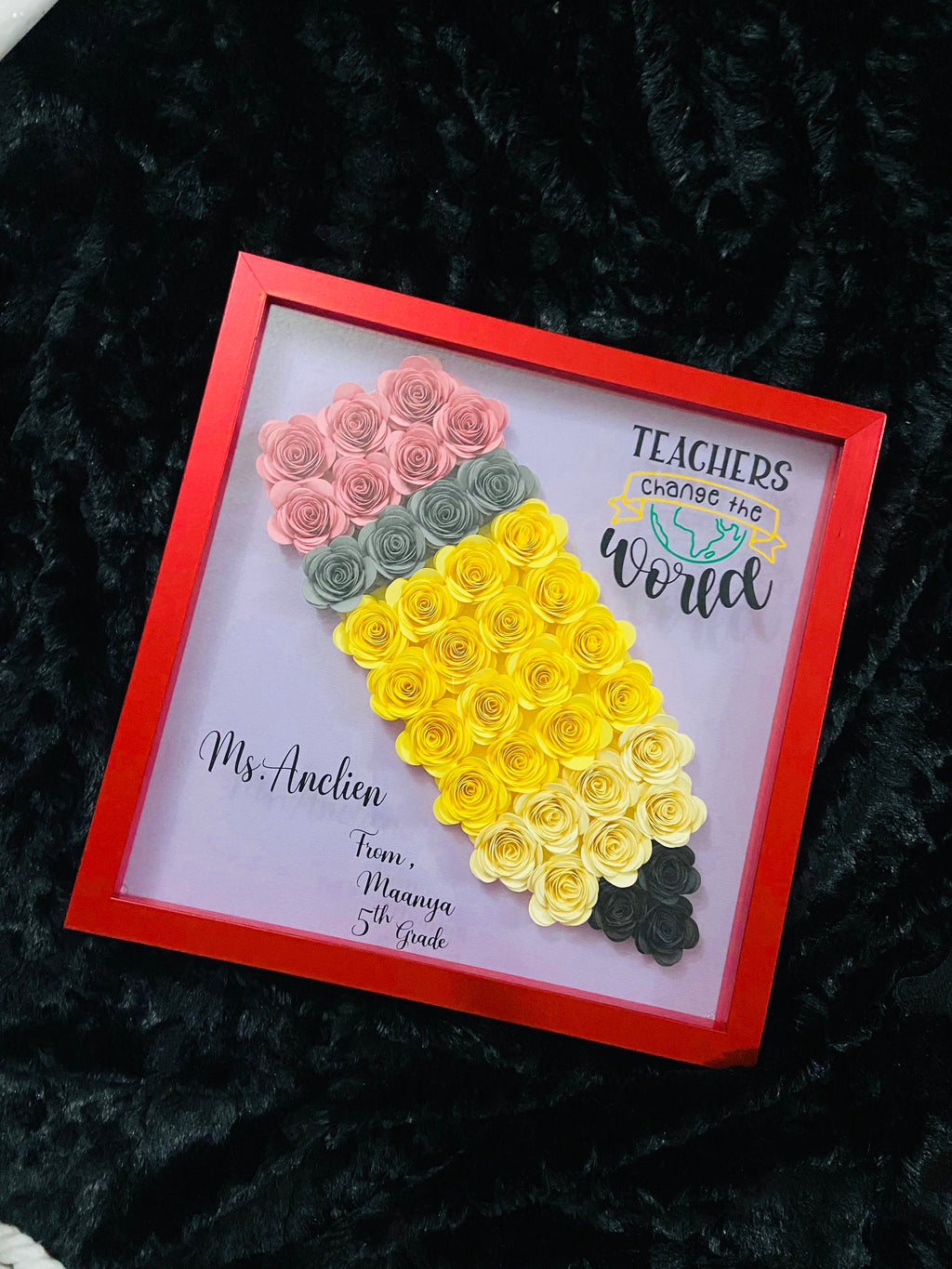 Teacher Shadow Box, Teacher Gifts, Teacher Appreciation Gifts, Pencil Shadow Box, Shadow Box, Teacher End of the year Gifts, Teacher, Gifts