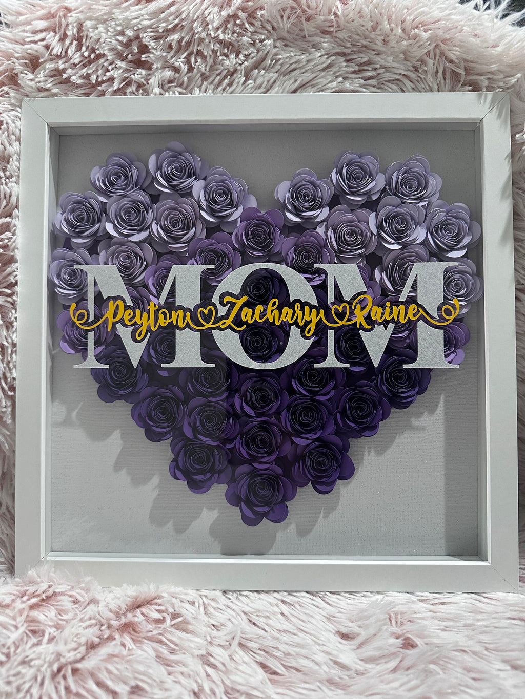Mother’s Day Shadow Box, MOM shadow Box, Mothers day Gifts, Gifts for Her, Paper flower Shadow Box, Customized Gifts, Personalized Gifts