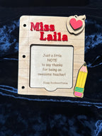 Teacher Gifts, Postit Notepad Holder, Teacher Thank You, Personalized Teacher Gift, Gifts for Teacher, End of Year, Teacher Gifts, Note Pad