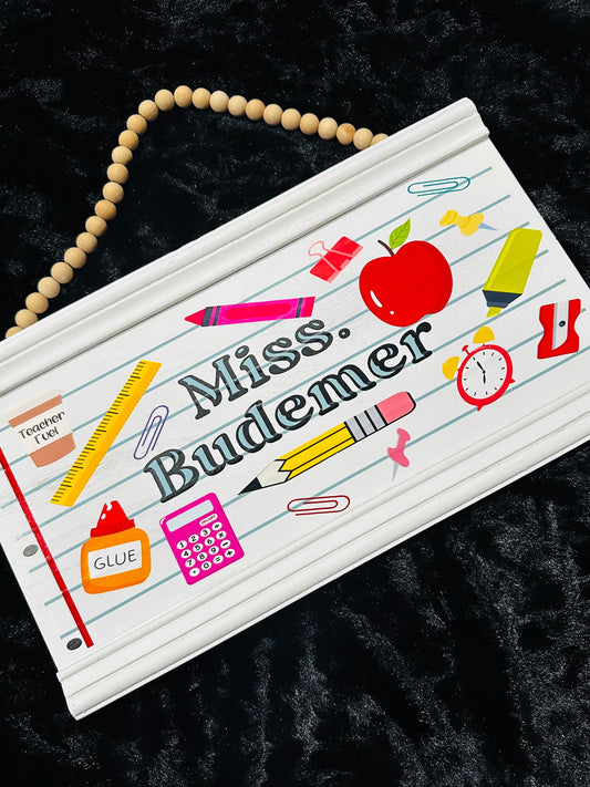 Teacher Classroom Door Sign, Teacher Door Sign, Teacher Appreciation Gifts, Back to School Sign, Gifts, Teacher Sign, Classroom Decor