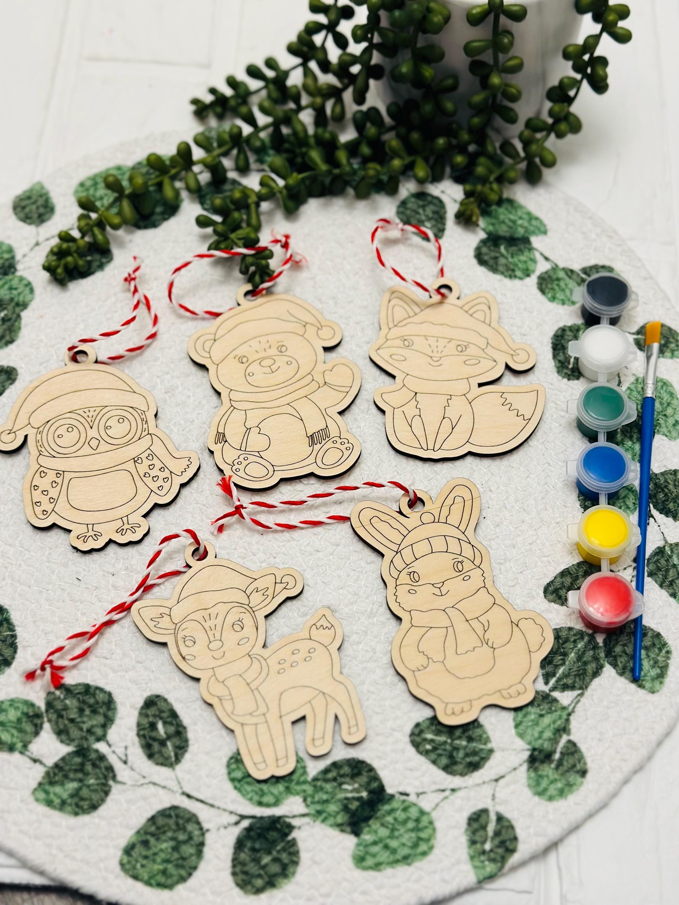 Christmas Ornaments Coloring Kit, DIY Coloring Ornaments, Kids Christmas Ornaments, Coloring Ornaments, Christmad Ornaments, Christmas