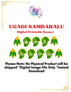 Ugadi Sambaralu Banner Digital Download, Ugadi Banner, Ugadi Digital Banner , Ugadi Printable Banner, Indian Festival Banner, Ugadi Festival