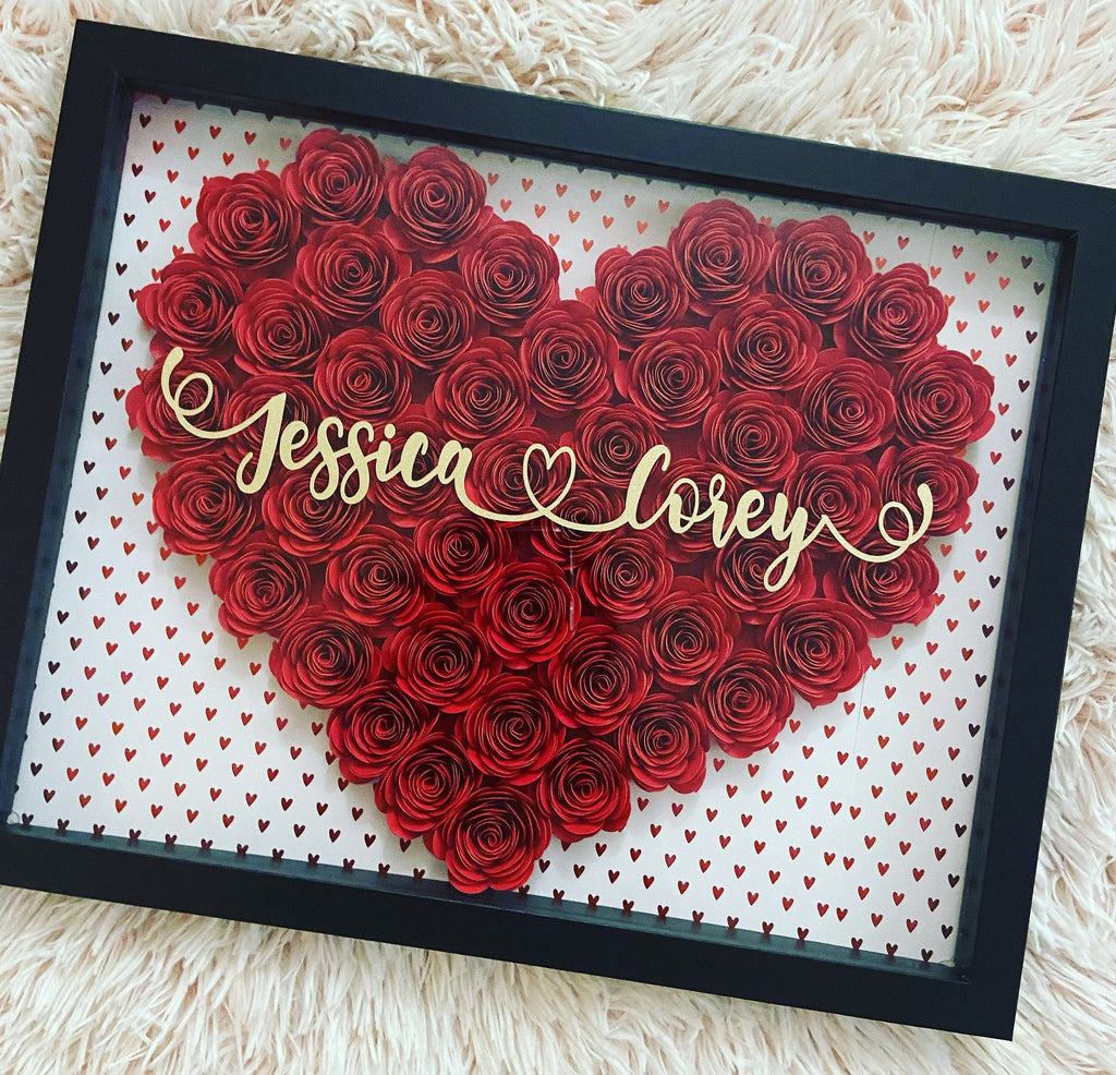 Valentines day Shadow Box, Valentine Shadow Box, Custom Song Shadow Box, QR Code Sign Valentine Shadow Box, Heart Shadow Box, Valentines Day