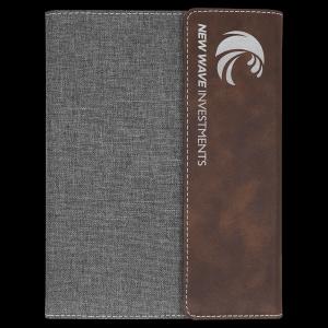 Laserable Leatherette Portfolio with Notepad, Personalized Teacher Portfolio, Custom Leather Notepad Holder, Teacher Appreciation Gifts