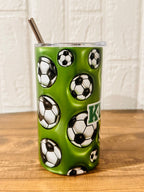 20oz Tumbler Soccer Theme, Soccer Theme Tumbler, 12oz Tumblers, Return Gifts, Kids Tumblers, Tumblers Birthday Gifts, Custom Gifts, Tumblers
