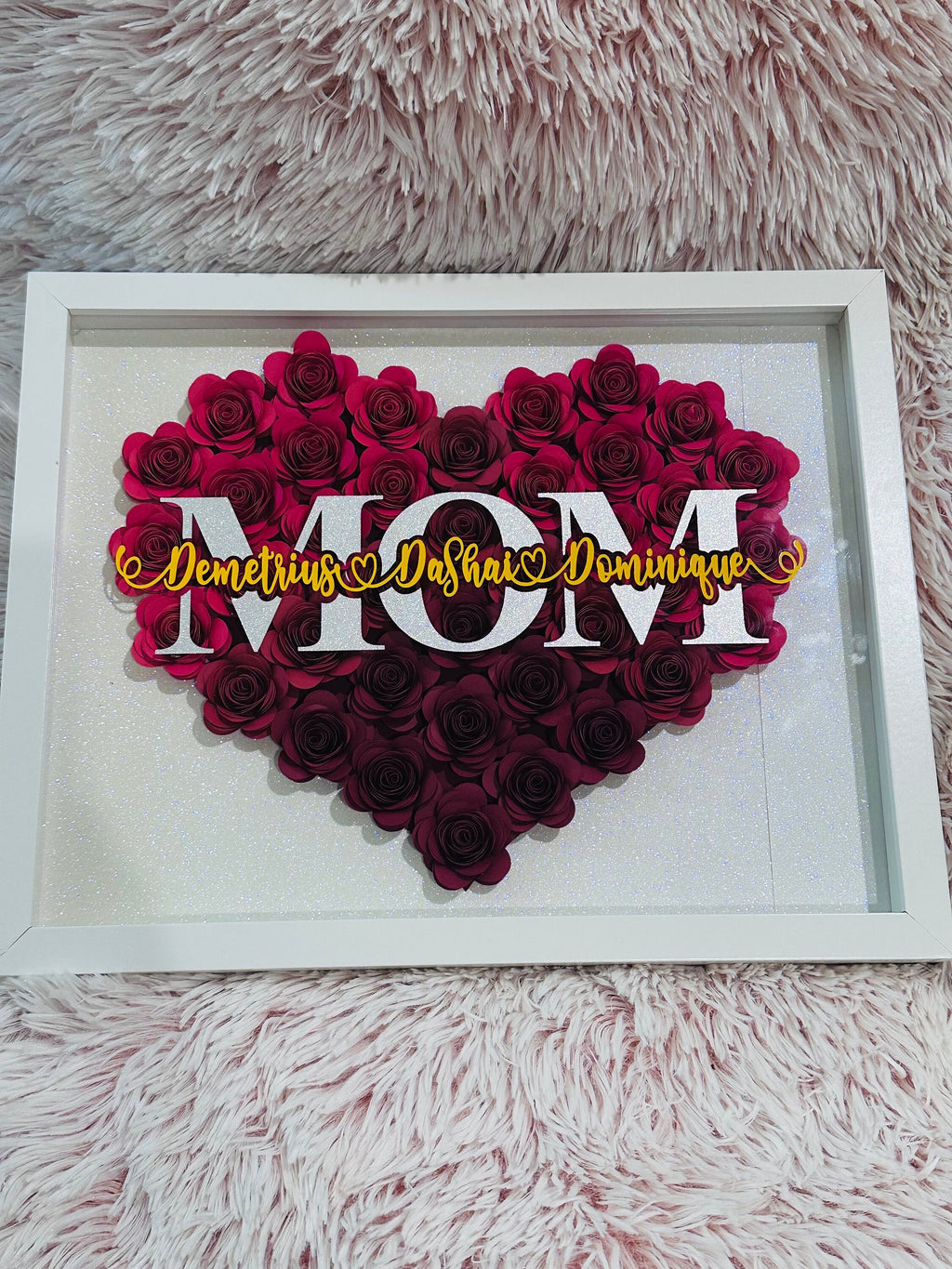 Mother’s Day Shadow Box, MOM shadow Box, Mothers day Gifts, Gifts for Her, Paper flower Shadow Box, Customized Gifts, Personalized Gifts
