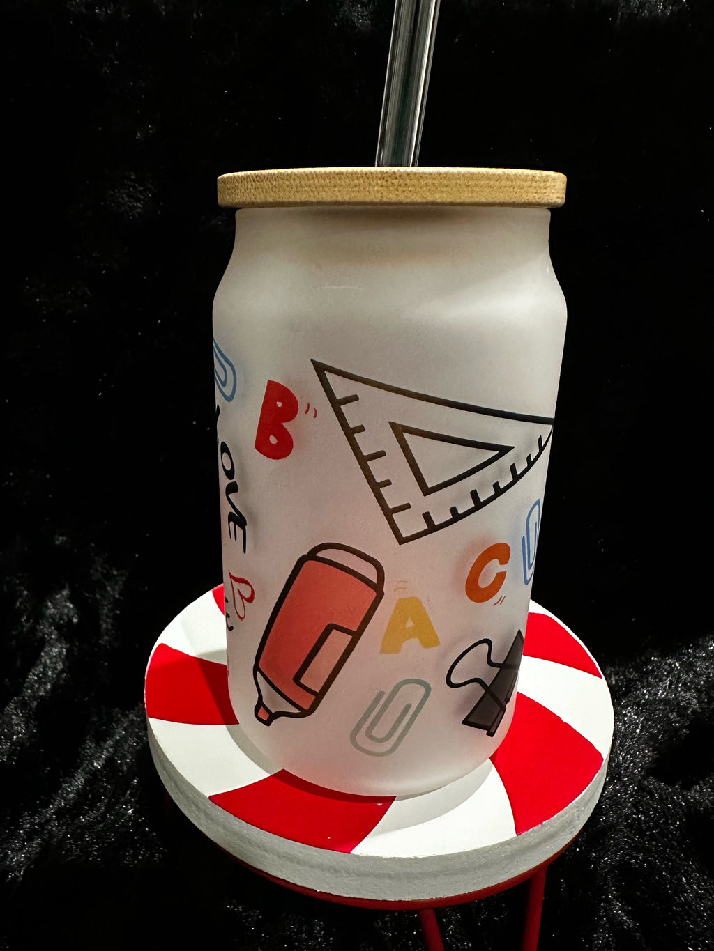 Teacher Glass Can, Teacher Appreciation Glass Can, Teacher Gifts, Teacher Appreciation Gifts,Teacher Year end Gifts, Teacher, Glass Tumbler