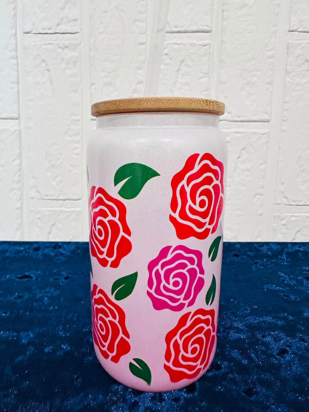 16oz Libby Glass can, Gradient Ombre Pink Glass can, Gifts for Girls, Shimmer Glass Tumbler, 16oz Glass Tumbler, Glass Tumbler, Glass Can