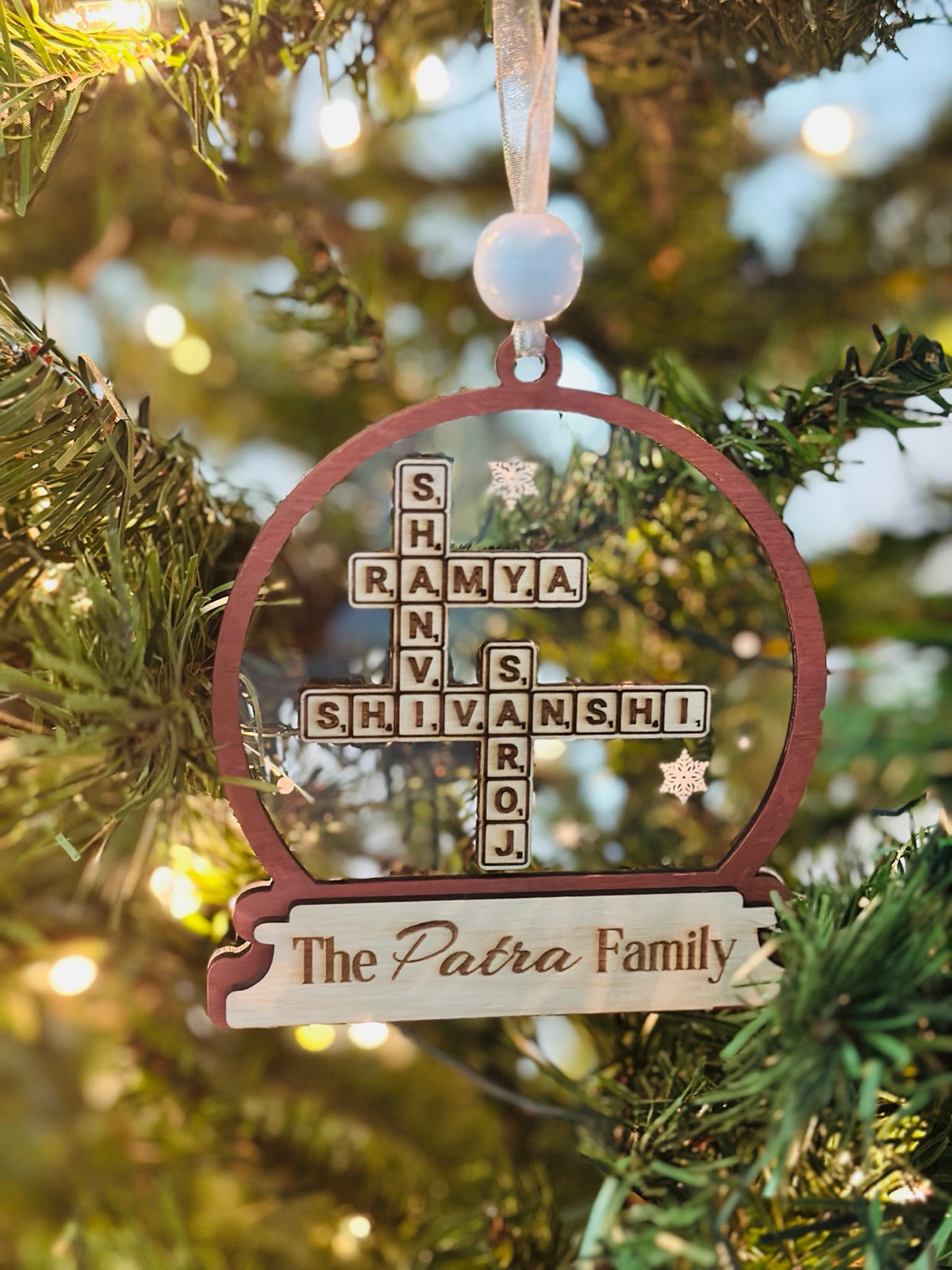 Personalized Family Crossword Ornament