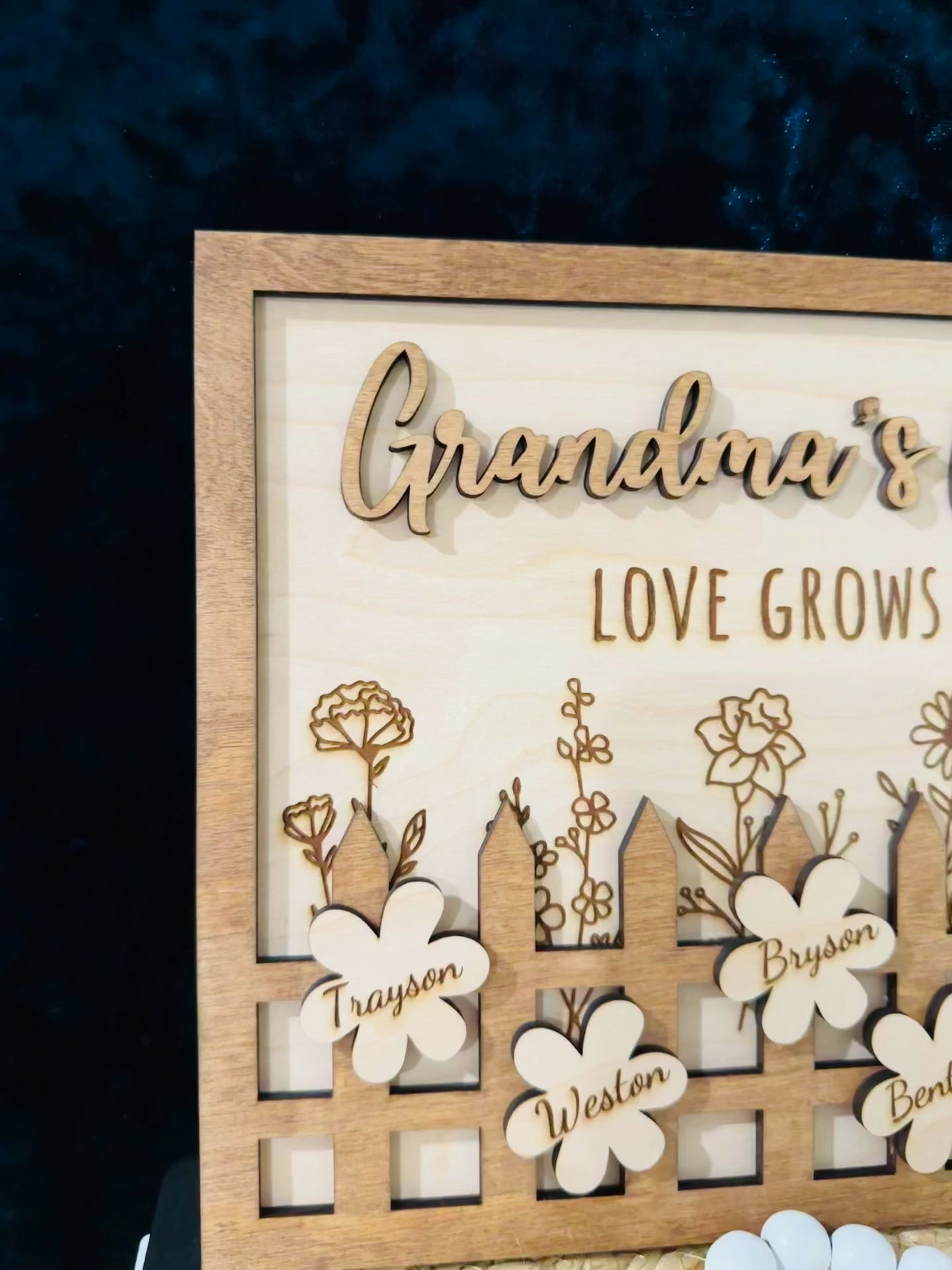 Personalized Grandma’s Garden Sign with Grandkids Names- Mother’s Day Gift