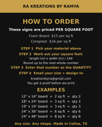 How to order custom signs - priced per square foot, enter square feet as quantity